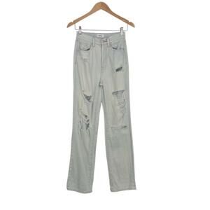 Pistola Women's Light Wash Distressed 5-Pockets Straight Leg Jeans Size 24